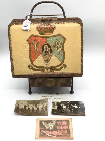 Vintage Music Box w/ Picture Album-1800's