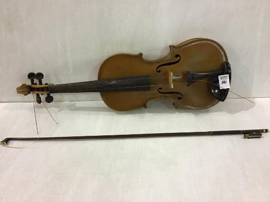 Old Violin w/ Bow (Needs Work)
