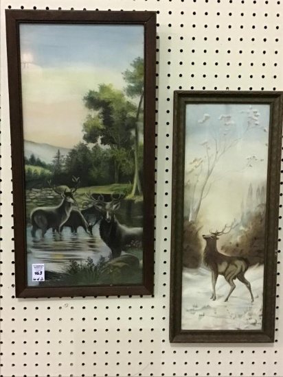 Lot of 2 Vintage Framed Wildlife Prints