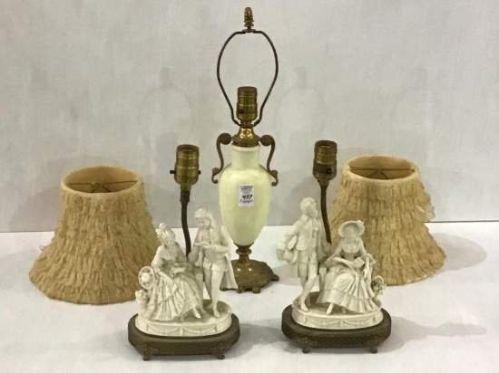 Lot of 3 Vintage Lamp Bases Including
