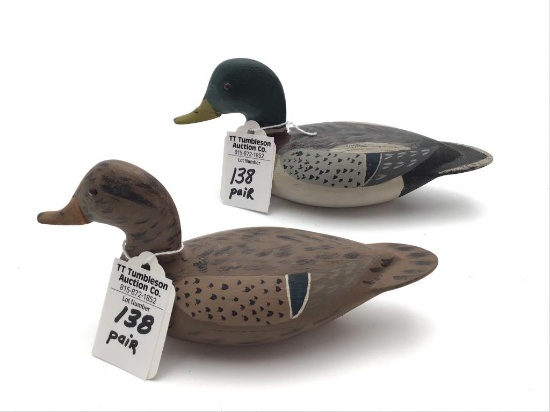 Pair of Miniature Mallards by Busch Pekin, IL