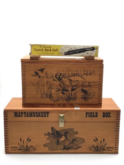 Lot of 3 Including 2 Lift Top Field Boxes