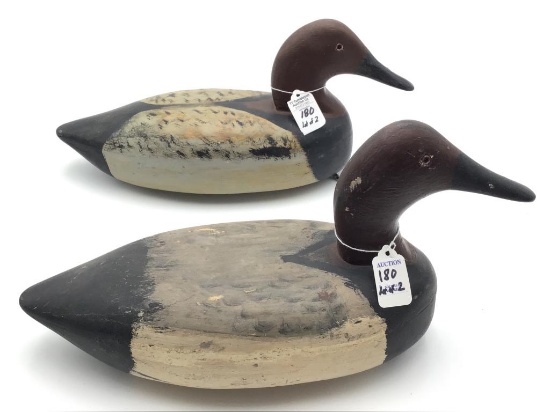 Lot of 2 Canvasback Decoys