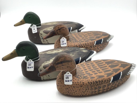 Lot of 4 Decoys-2 Pair of Mallards