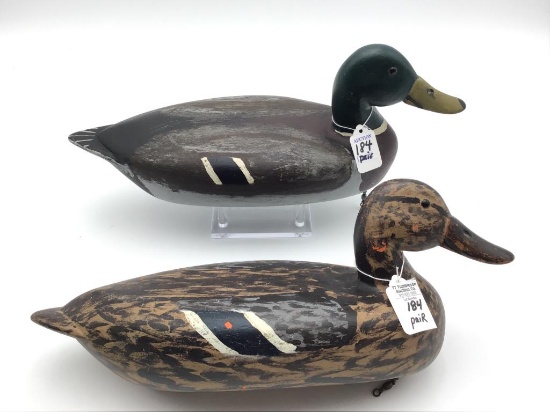 Pair of Mallard Decoys By Heitzman