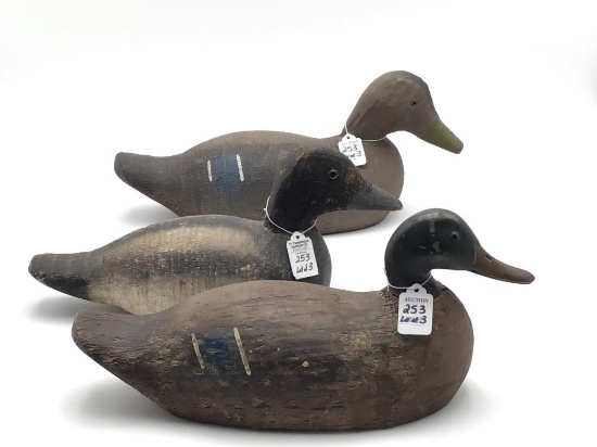 Lot of 3 Various Pascaqoula Animal Trap Decoys