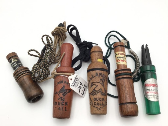 Lot of 5 Calls Including Mallardtone Duck Call,