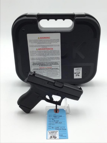 Glock Model 42 380 Auto Pistol w/ 2 Extra Clips-