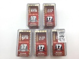 5 Full Plastic Containers of 17HMR