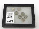 Group of 7-Three Cent Coins Including