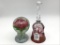 Lot of 2 Including Red & Clear Glass Crystal