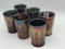 Set of 6 Matching Floral Decorated Carnival