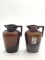 Lot of 2 Peoria Pottery 6 Inch Tall Handled