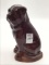 Brown Glaze Pottery Dog (Possible Ohio