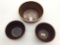 Lot of 3 Bottom Marked Peoria Pottery  Bowls