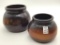 Lot of 2 Bottom Marked Peoria Pottery Jars