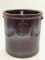 6 Gal Brown Stoneware Crock Front Marked