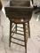 Lot of 2 Including Primitive Wood Stool