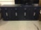 Dark Midnight Blue Credenza w/ Silver Paint