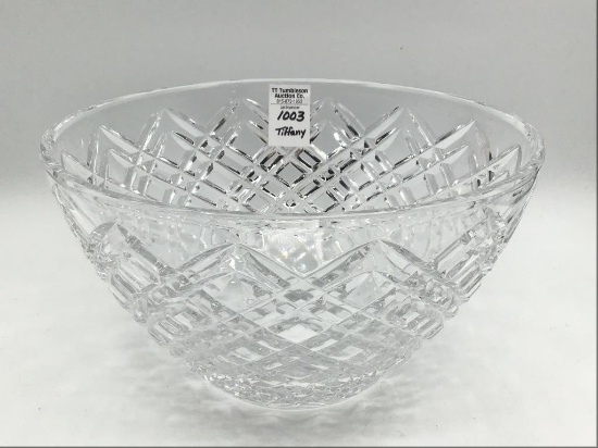 Signed Tiffany Crystal Bowl