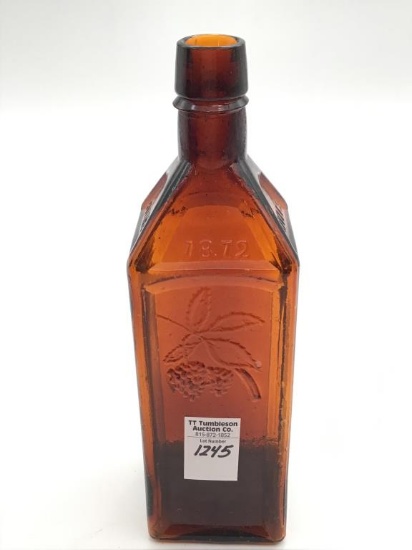 Antique Dark Amber Doyles Hop Bitters Bottle