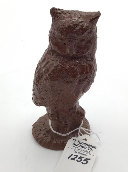 Sm. Sewer Type Pottery Owl (4 3/4 Inches Tall)