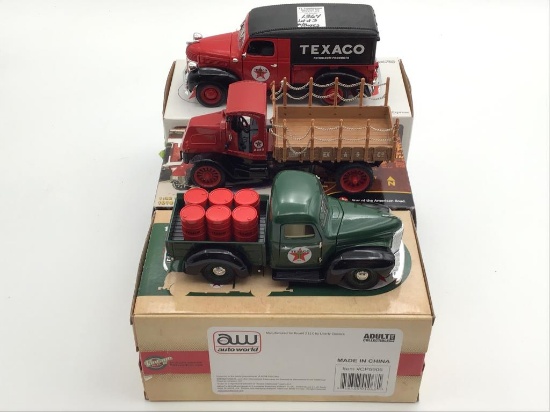 Lot of 3 Die Cast Metal Toy Banks w/ Boxes