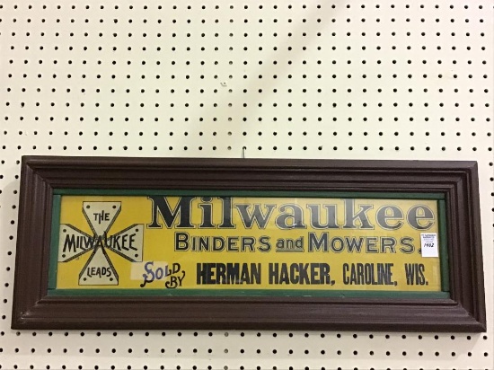Framed Ad-Milwaukee Binders & Mowers