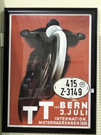 Lg. Framed European Motorcross Poster