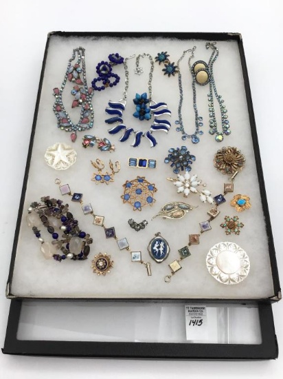 Collection of Ladies Costume Jewelry-Gold & Silver