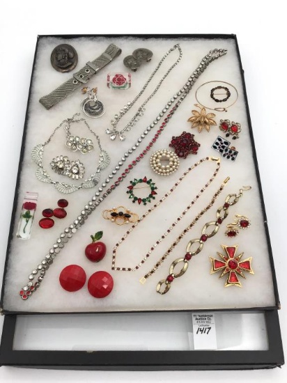Collection of Ladies Costume Jewelry-Gold & Silver