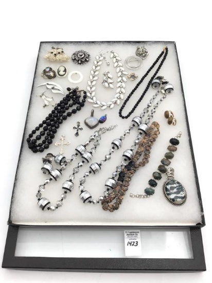 Collection of Ladies Silver & Black Costume