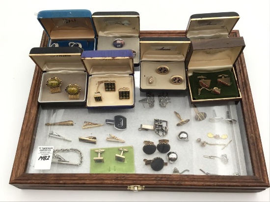 Lg. Group of Men's Cuff Links & Tie Tacks
