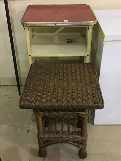 Lot of 2 Including Vintage Metal Painted