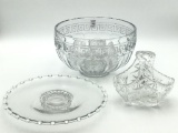 Lot of 3 Including Lg. Heisy Greek Key Design