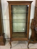 Very Nice Oak Showcase Cabinet w/ Original Stencil