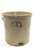 5 Gal Crock Front Marked Alexis Pottery Co.