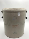 10 Gal Crock Front Marked Redwing Stoneware Co.