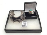 Lot of 2 Men's Sterling Silver Pieces w/