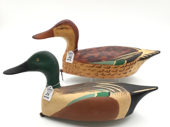 Pair of Lg. Spoonbill Decoys by Jim Slack
