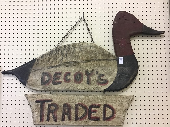 Vintage Decoy's Traded Sign