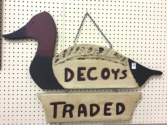 Wood Decoys Traded Sign
