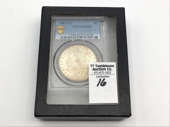 Graded 1883 Carson City PCGS MS 63