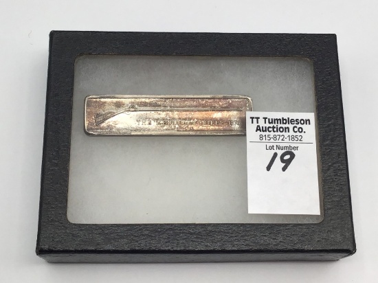 Sm. Sterling Silver Bar Marked The Kentucky Rifle