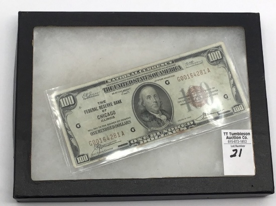 Series of 1929 100 Dollar Federal Reserve Bank