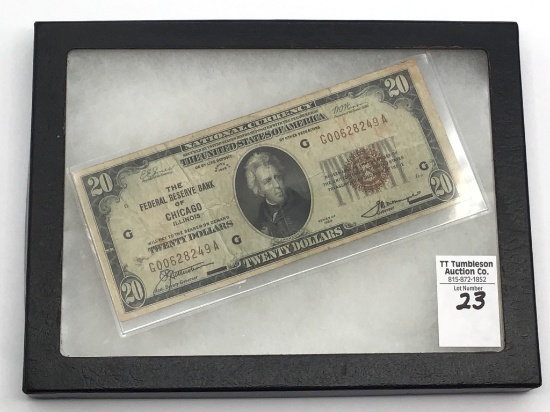 Series of 1929 20 Dollar Federal Reserve Bank