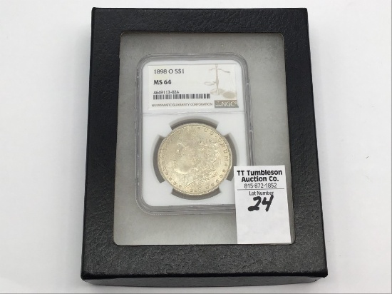 Graded 1898O MS64 Morgan Silver Dollar