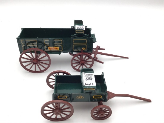 Lot of 2 John Deere Toy Wagons-Moline, IL