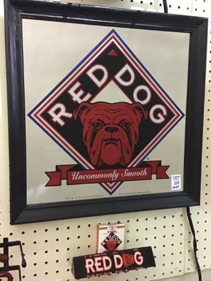 Lot of 3 Red Dog Collectibles Including Wall