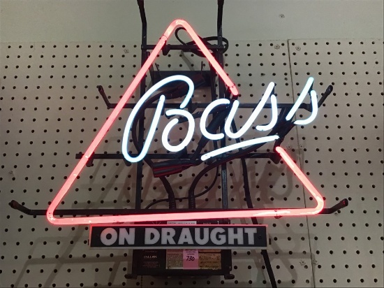 Wall Hanging Flourscent Tube Beer Sign-Bass